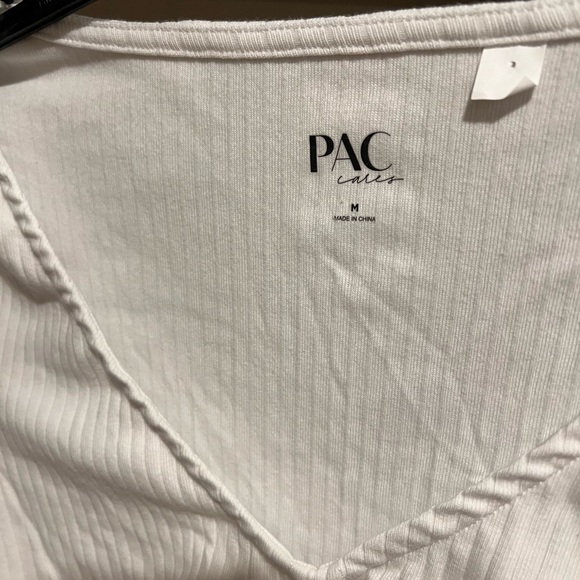 White Ruched Tie Front Blouse - Picture 2 of 3